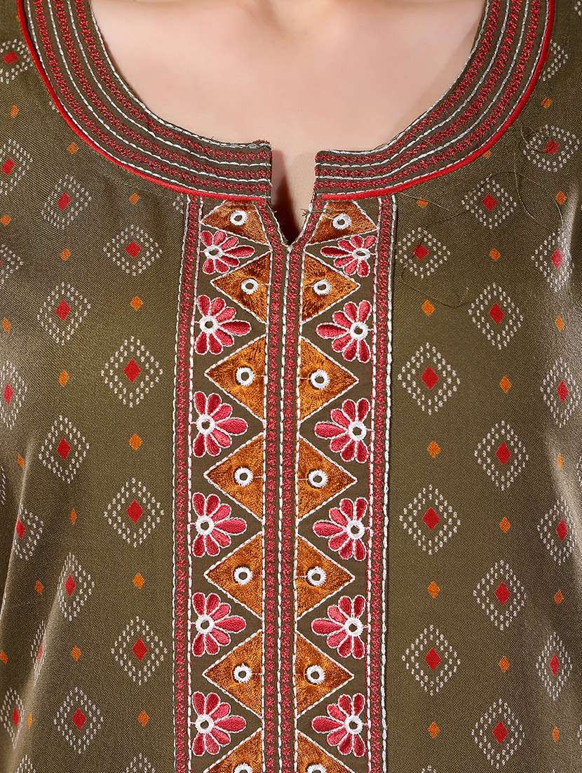 women printed cotton nighty - 21555259 -  Standard Image - 4