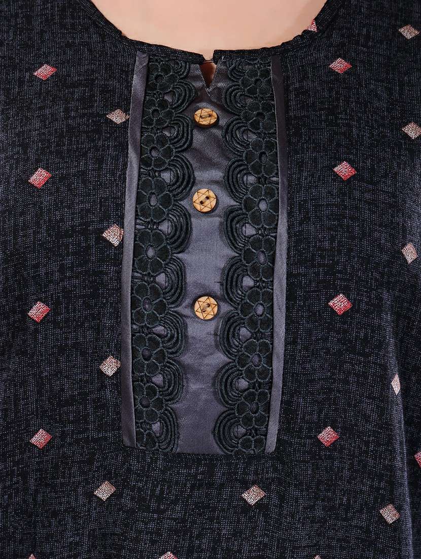 women printed shirt sleeve nighty - 21555263 -  Standard Image - 4