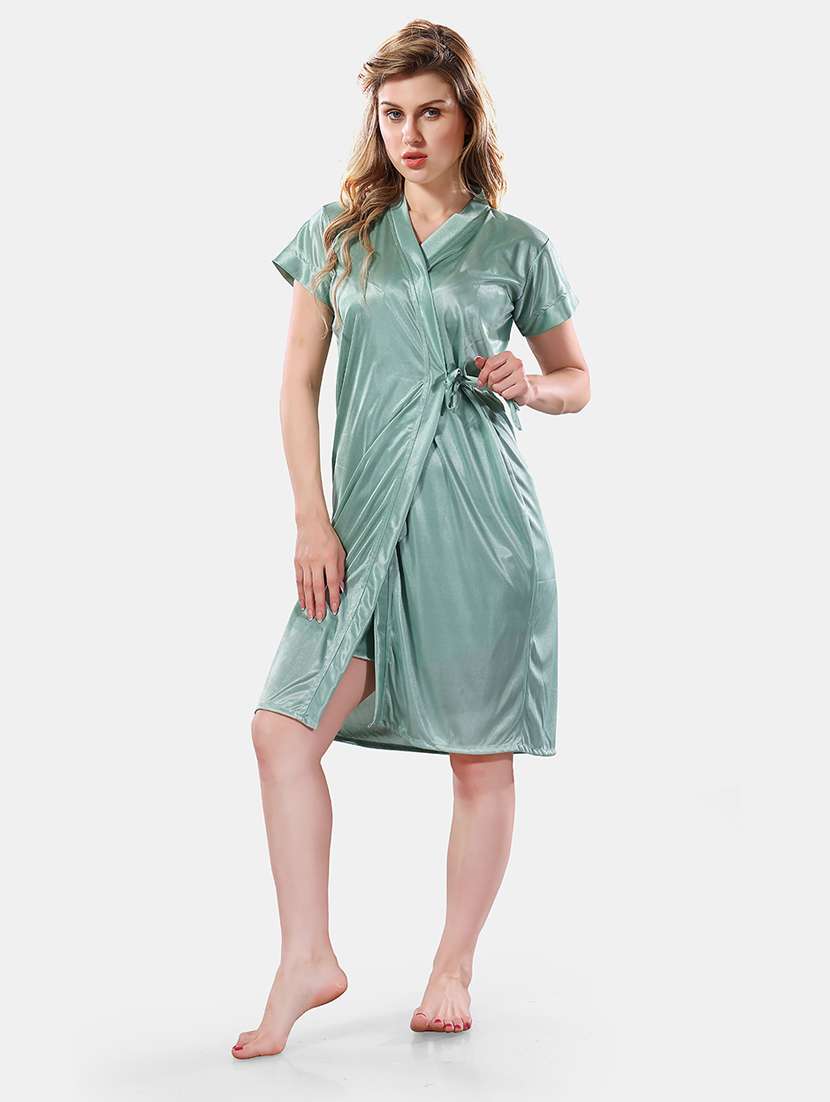 women lace detailed nighty set - 21555323 -  Standard Image - 1