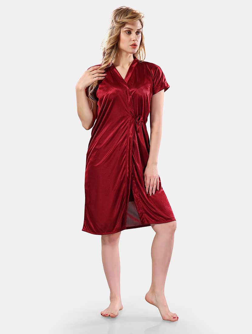 women lace detailed nighty set - 21555324 -  Standard Image - 1