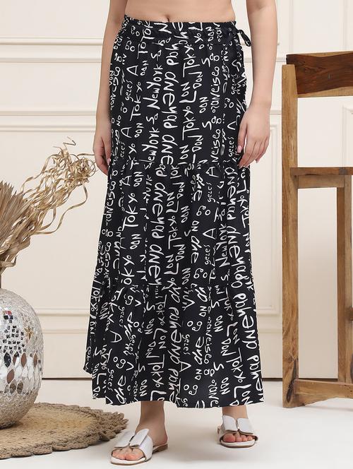 women printed tiered maxi skirt - 21555429 - Standard Image - 0