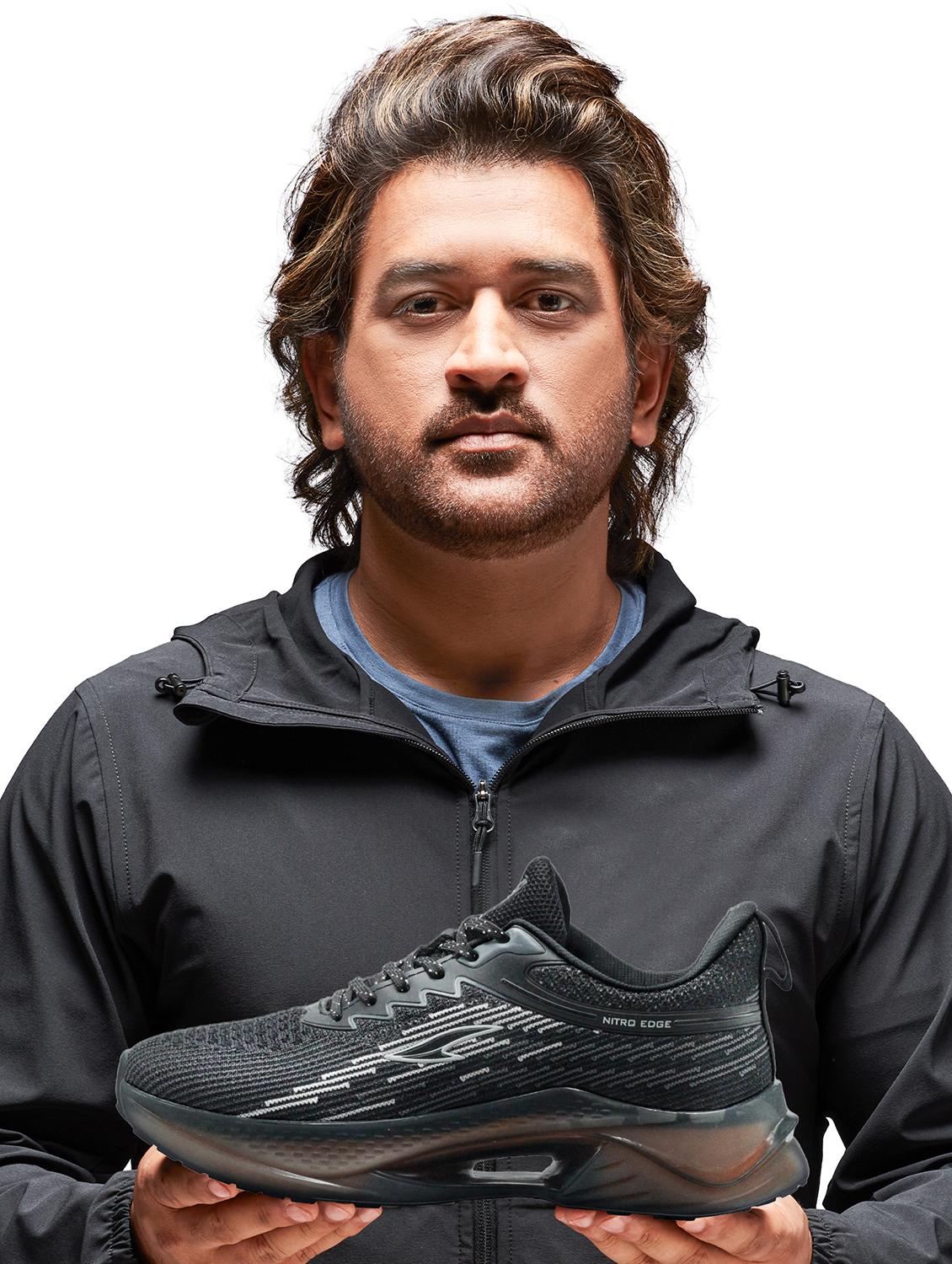 men black lace up running shoes - 21555525 -  Standard Image - 1