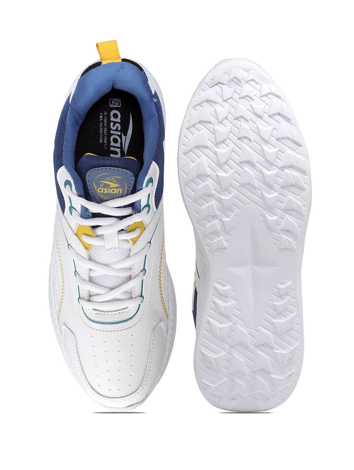 men white lace up sport shoes - 21555532 -  Standard Image - 4