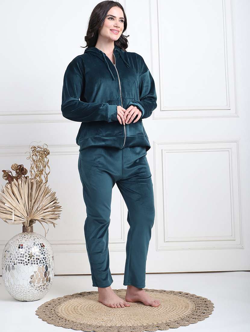 women solid pyjama nightwear set - 21555640 -  Standard Image - 1