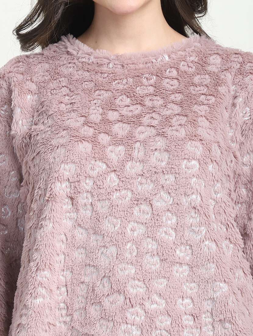 women solid pyjama nightwear set - 21555660 -  Standard Image - 4