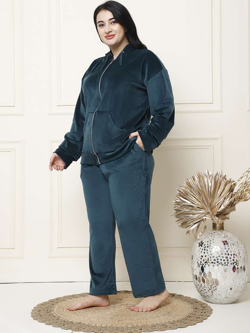 women solid pyjama nightwear set - 21555674 -  Standard Image - 1