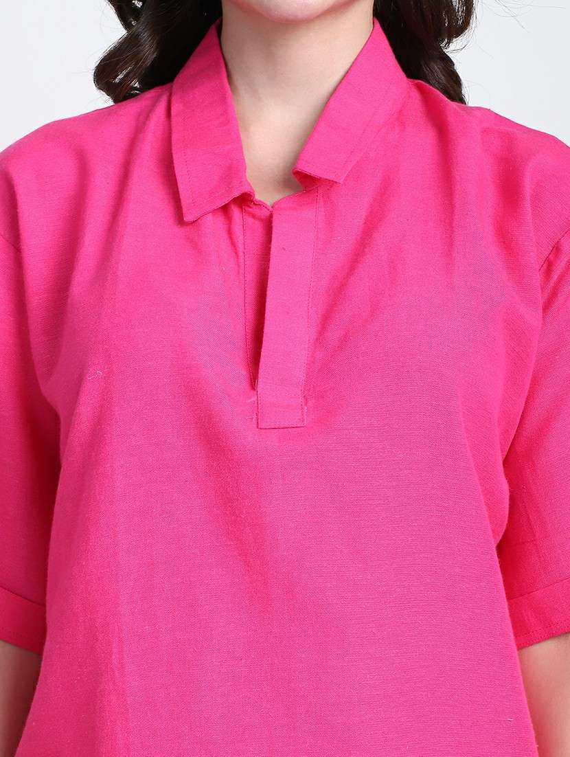 women solid shorts nightwear set - 21555694 -  Standard Image - 4