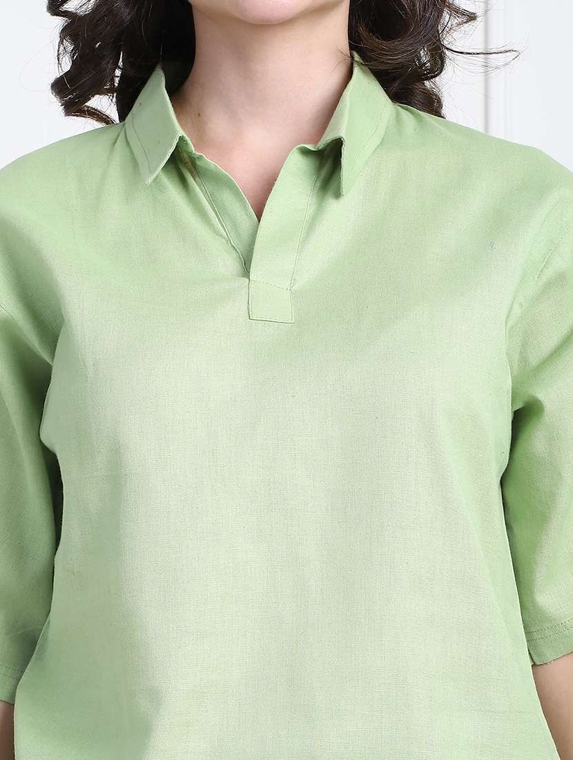 women solid shorts nightwear set - 21555695 -  Standard Image - 4