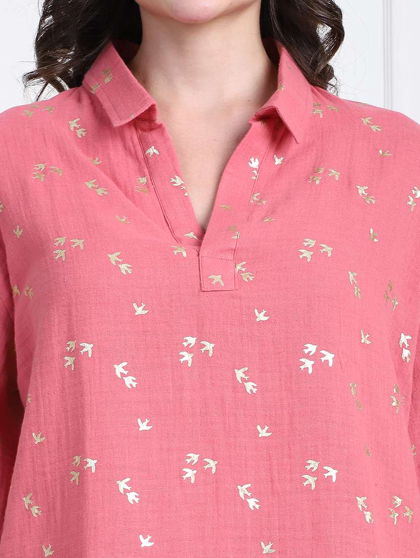 women printed shorts nightwear set - 21555698 -  Standard Image - 4