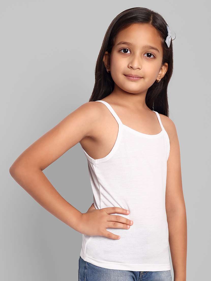 girls solid cotton slip - 21555705 - Standard Image - 1