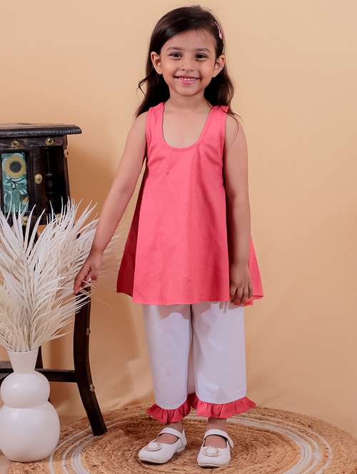 girls printed sleeveless full length set - 21555776 -  Standard Image - 0