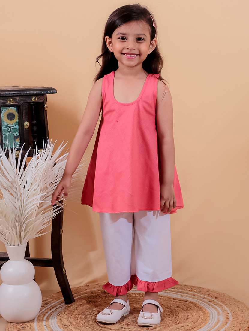 girls printed sleeveless full length set - 21555776 -  Zoom Image - 0