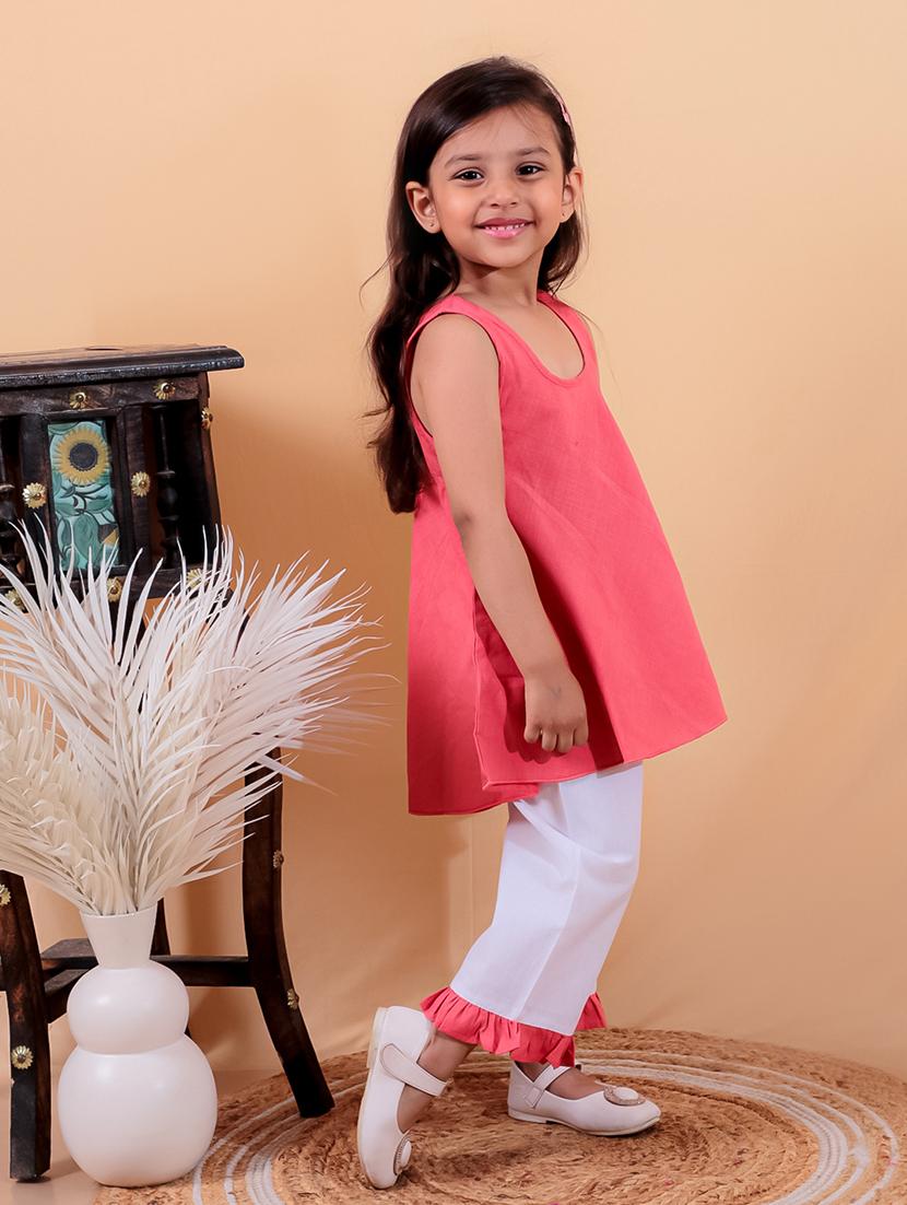 girls printed sleeveless full length set - 21555776 -  Standard Image - 1