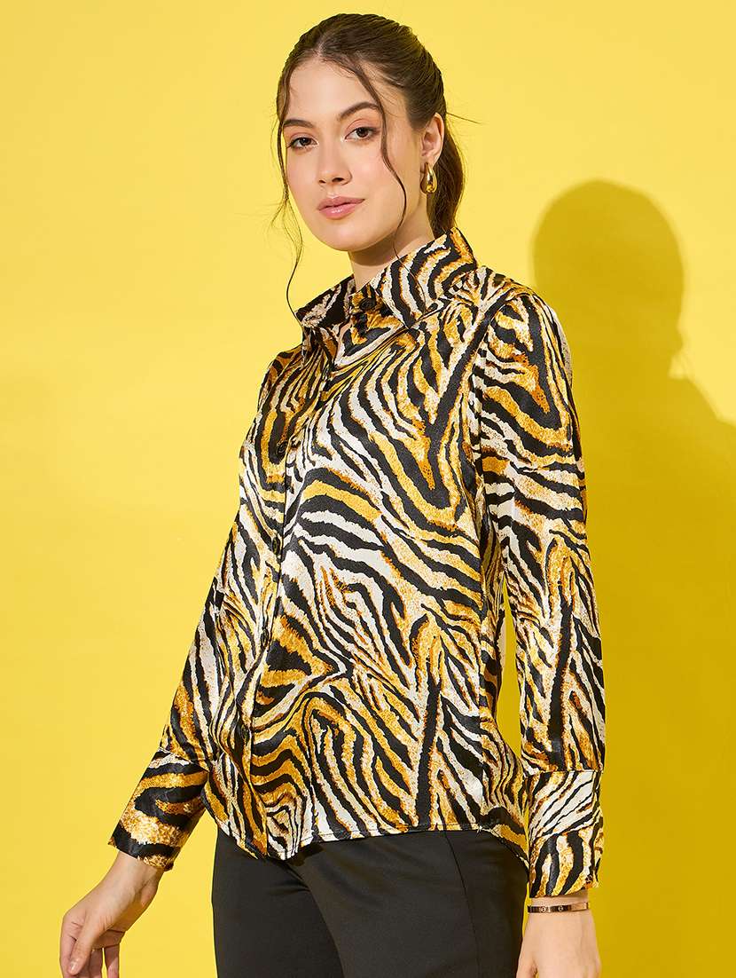 women animal printed collared shirt  - 21555884 -  Standard Image - 1