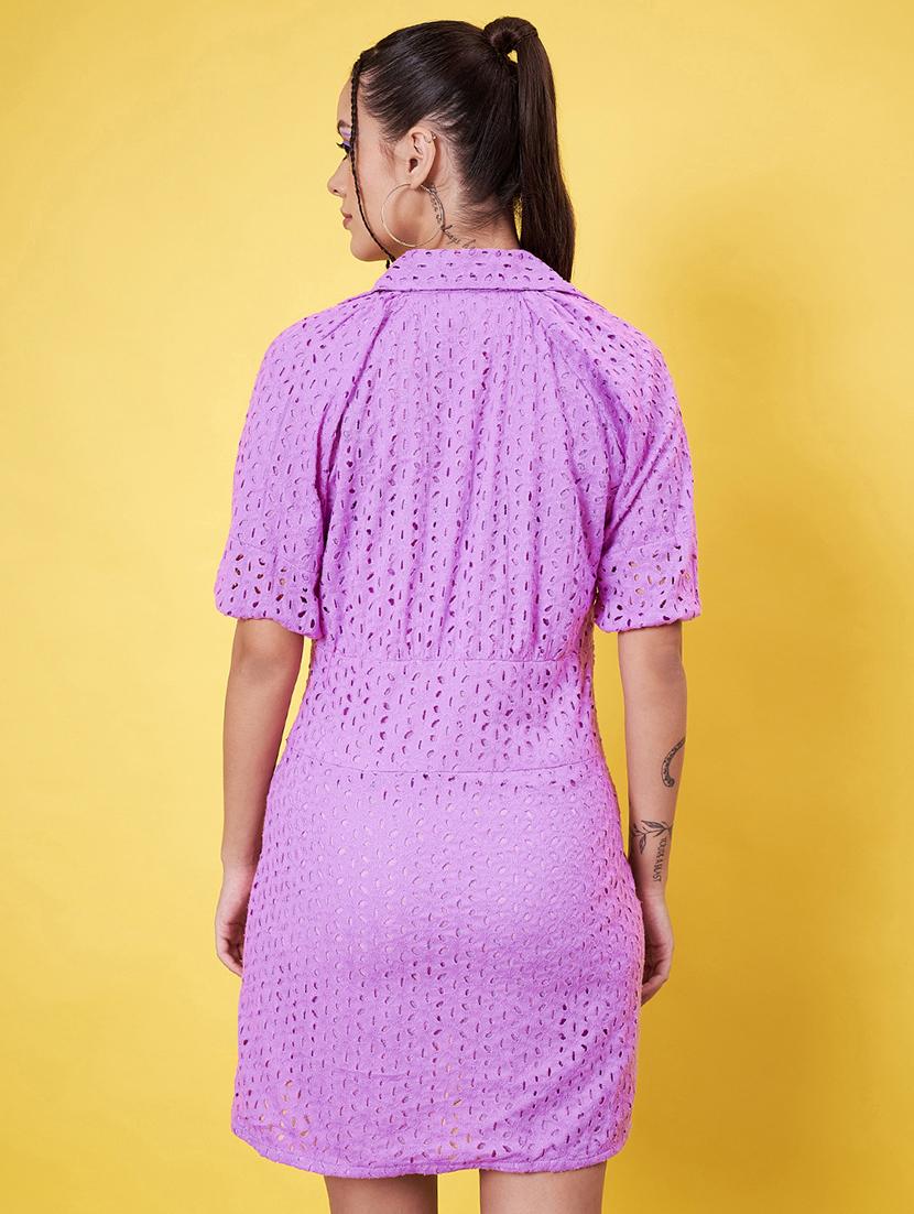 women self design collared a-line dress - 21555912 - Standard Image - 4