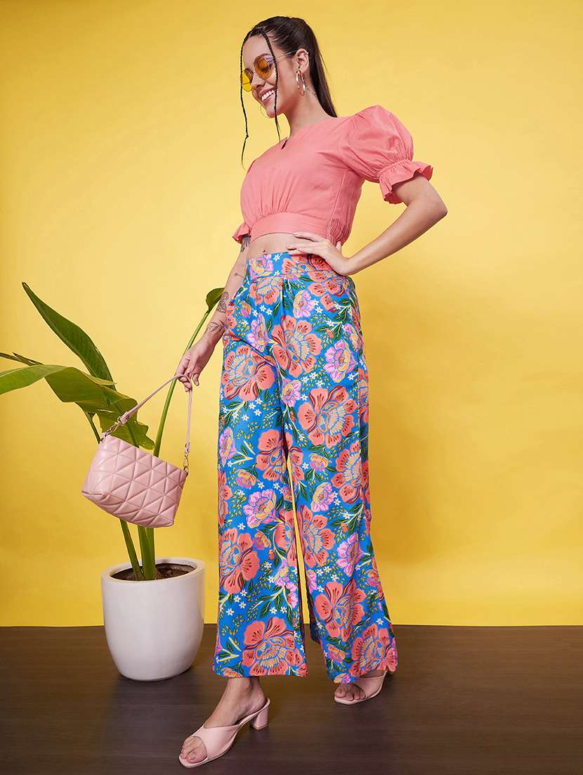 women floral printed top & palazzo co-ord set - 21555930 -  Standard Image - 4