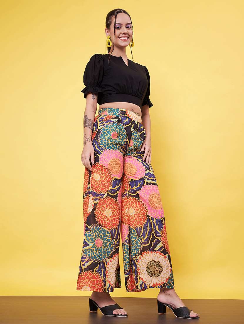 women floral printed top & palazzo co-ord set - 21555931 -  Standard Image - 4