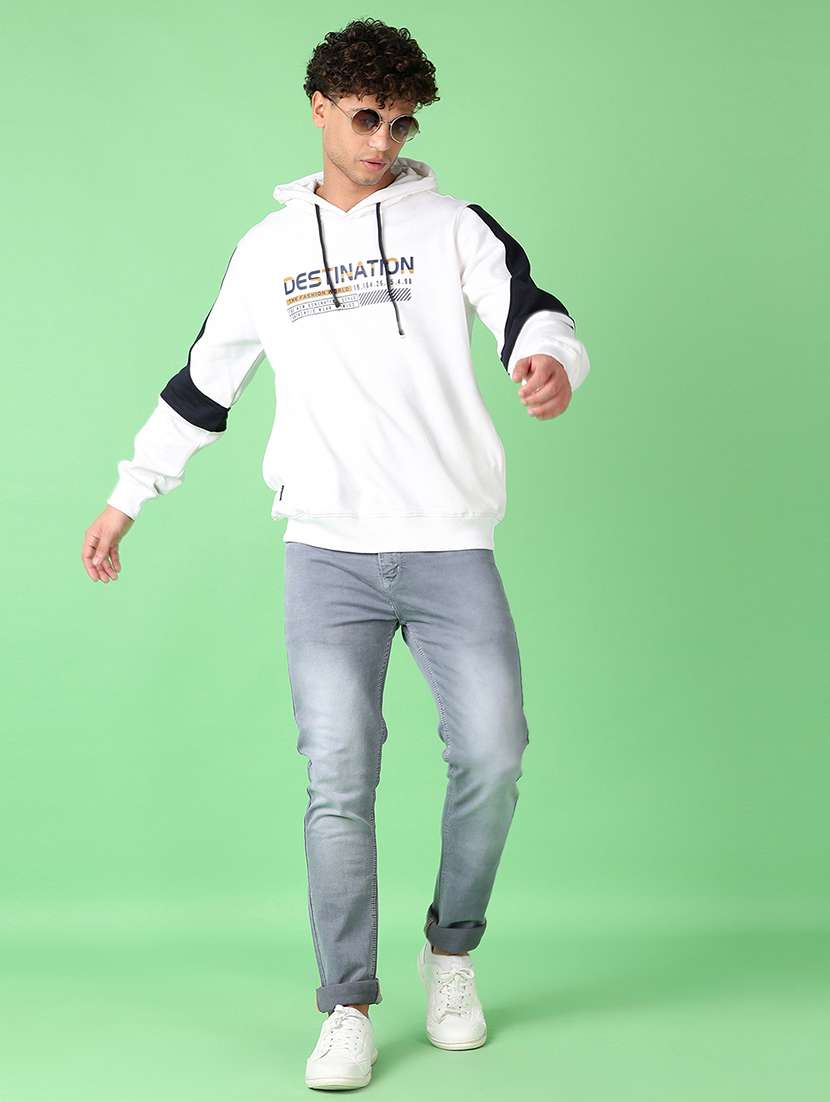 men long sleeves color block sweatshirt - 21556056 -  Standard Image - 4