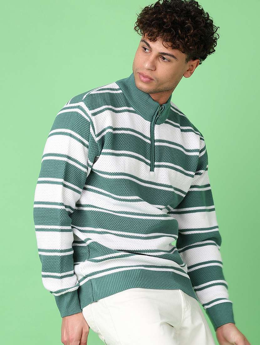men long sleeves striped pullover - 21556102 -  Standard Image - 1