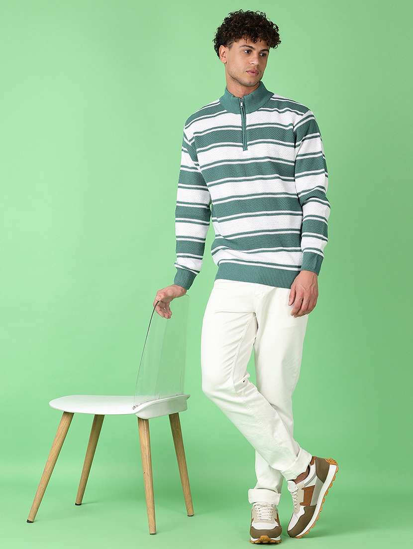 men long sleeves striped pullover - 21556102 -  Standard Image - 4