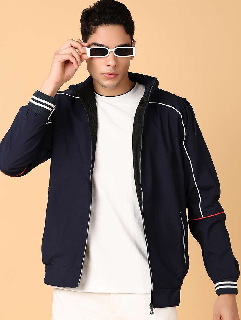 men long sleeves solid casual jacket - 21556110 -  Standard Image - 1