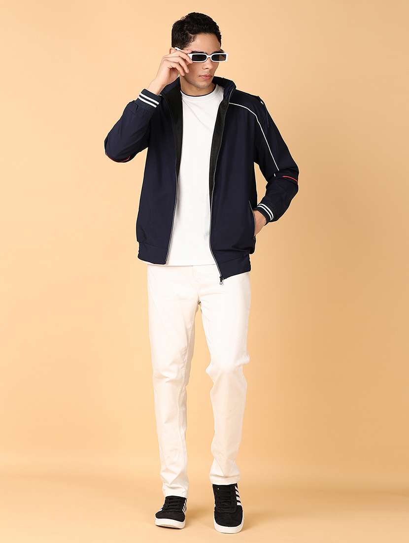 men long sleeves solid casual jacket - 21556110 -  Standard Image - 4