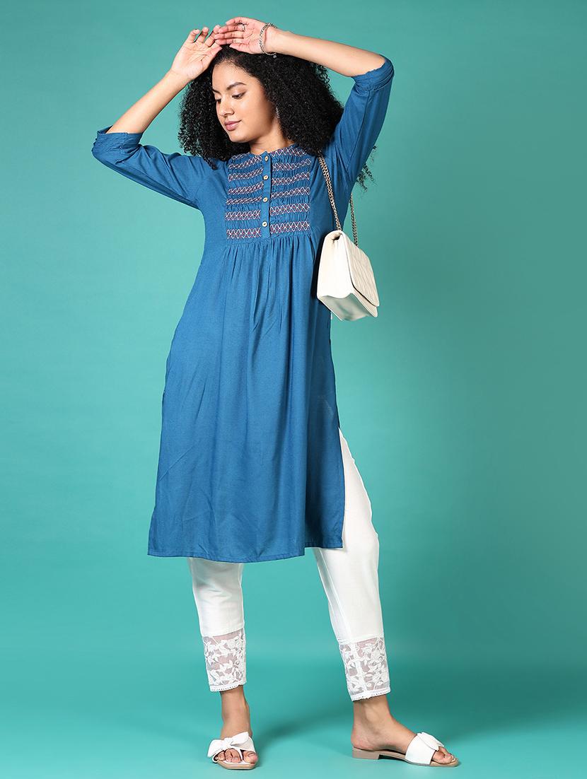 women solid laced hem tapered pant - 21556112 - Standard Image - 4