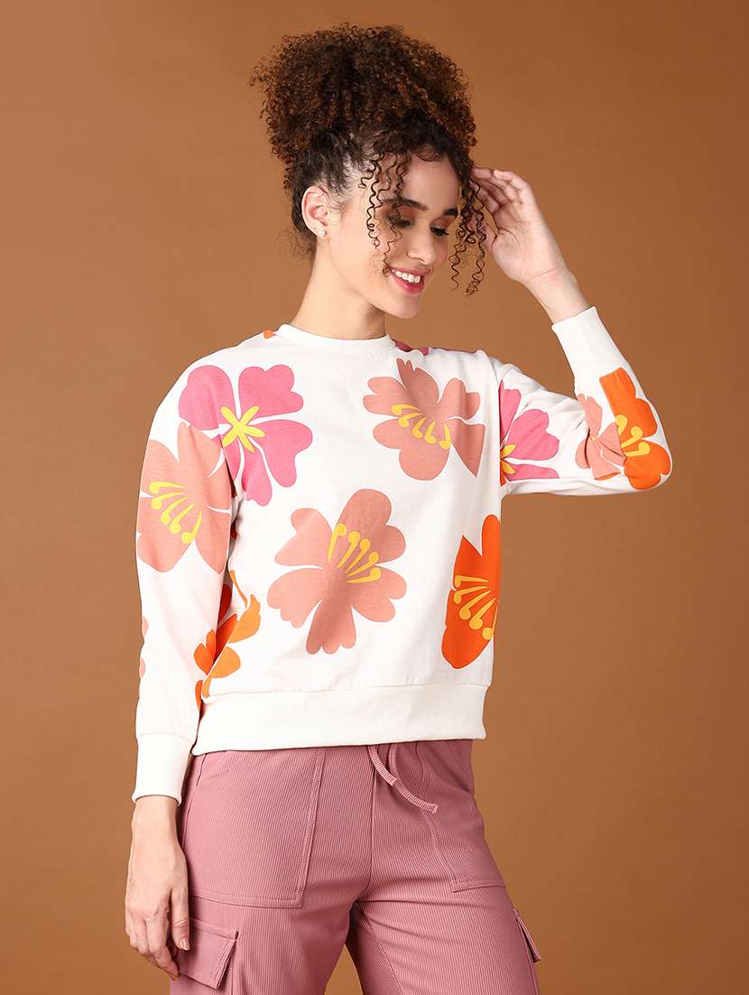 women floral long sleeve sweatshirts - 21556195 -  Standard Image - 1