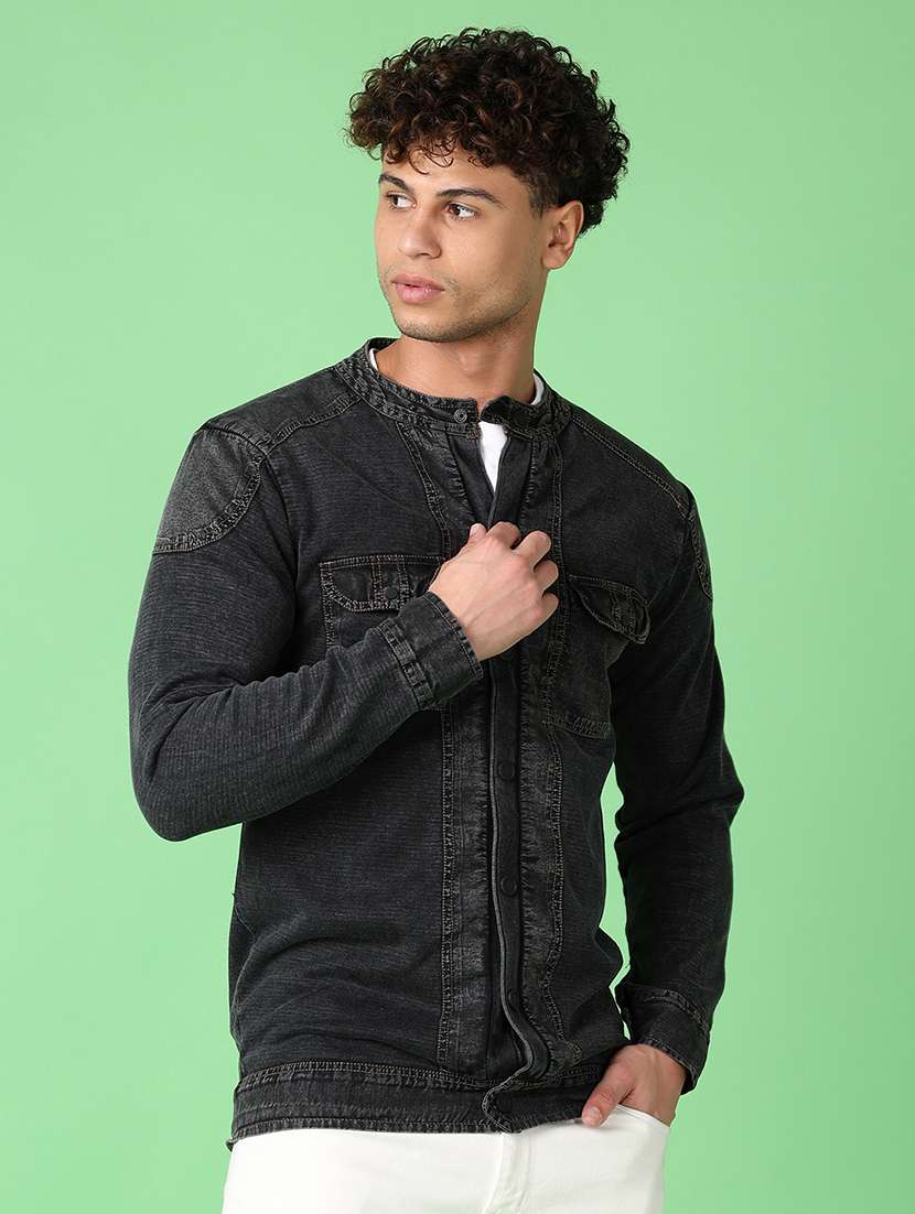 men self design long sleeve cardigan sweater