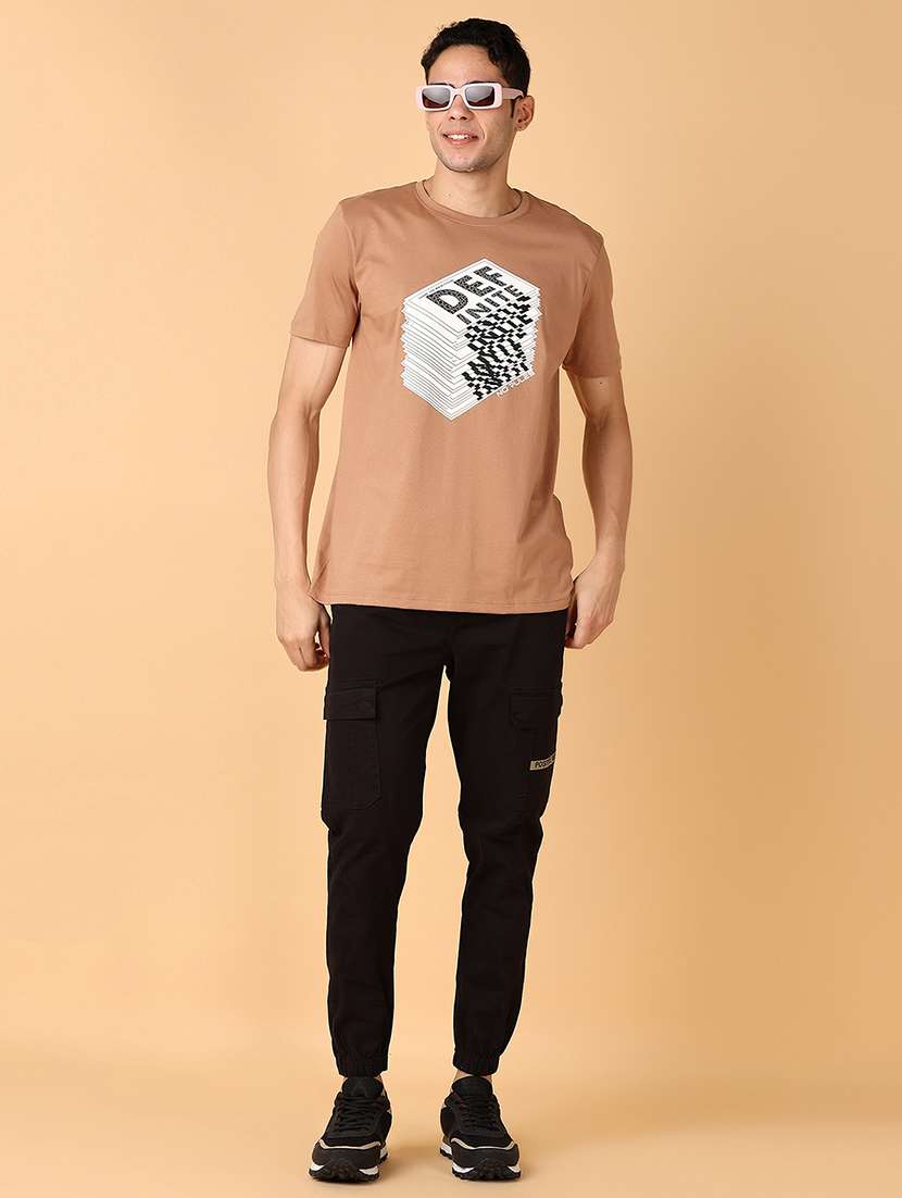 men mid rise solid cargo - 21556286 -  Standard Image - 4