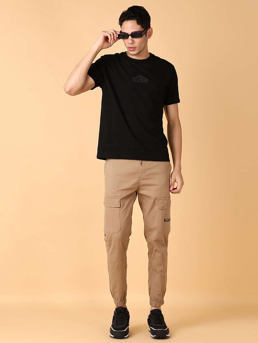 men mid rise solid cargo - 21556289 -  Standard Image - 4