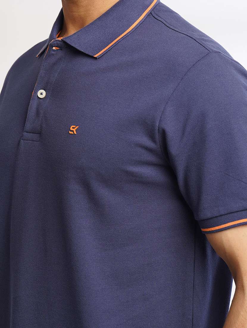men solid polo neck t-shirt - 21556425 - Standard Image - 4