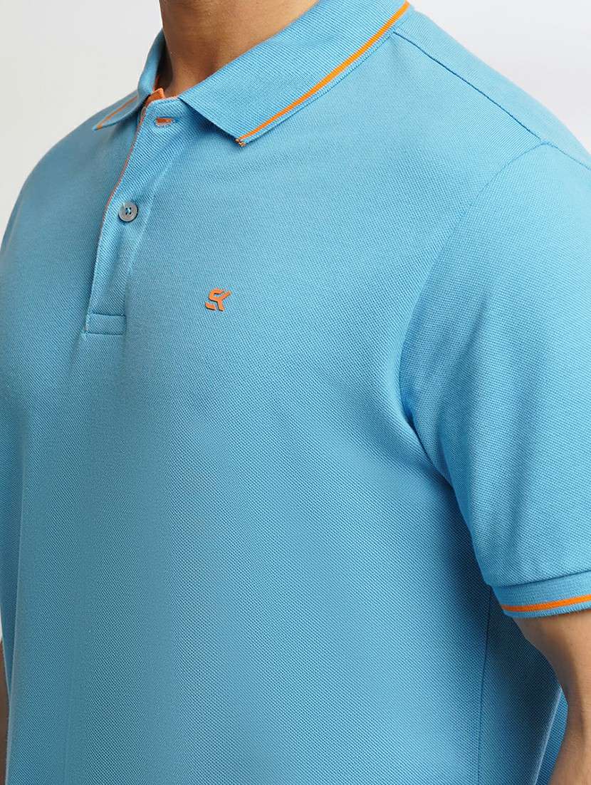 men solid polo neck t-shirt - 21556431 -  Standard Image - 4