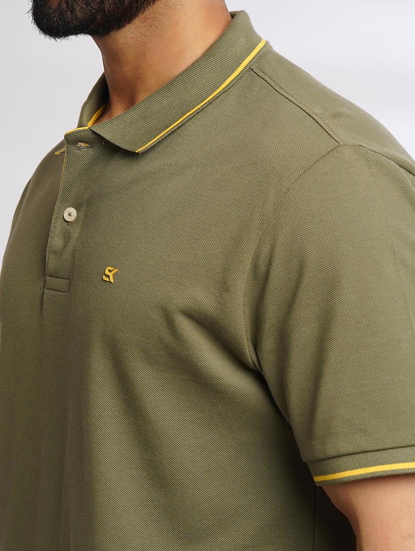 men solid polo neck t-shirt - 21556433 - Standard Image - 4