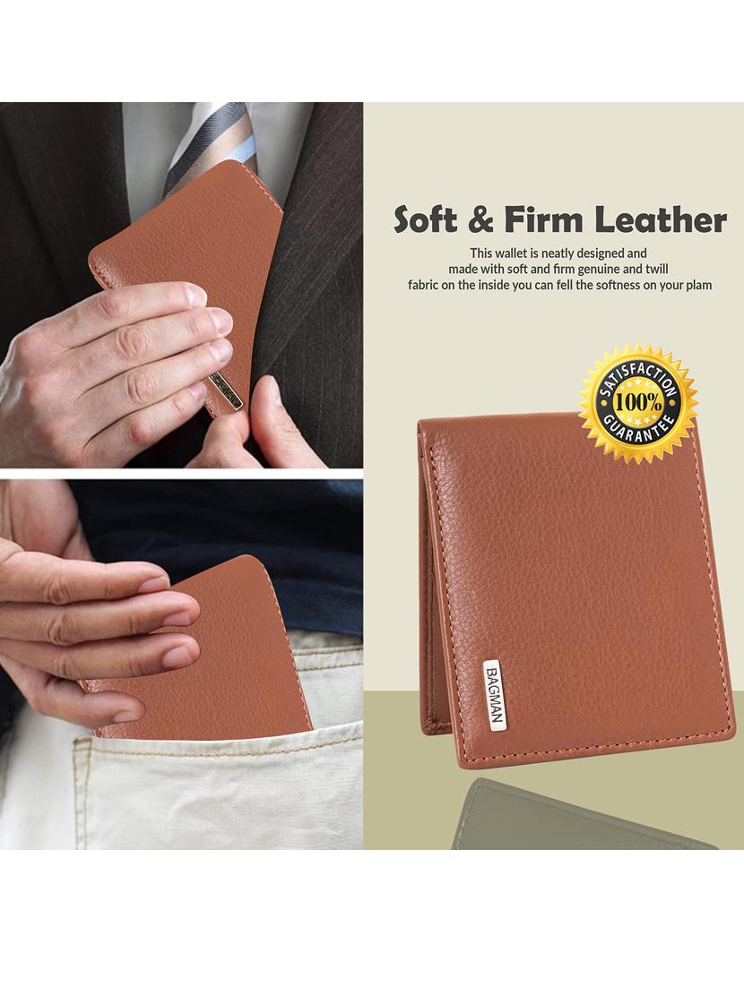 tan genuine leather wallet - 21556652 - Standard Image - 4