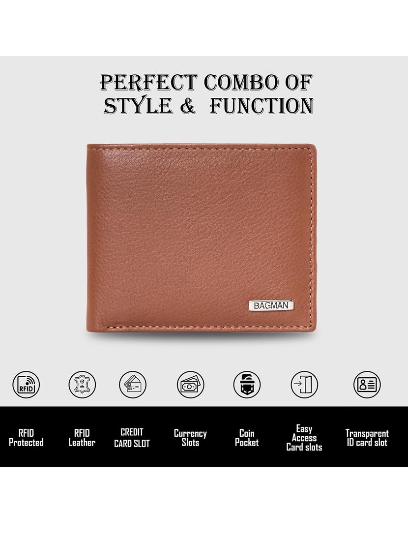 tan genuine leather wallet - 21556653 - Standard Image - 1