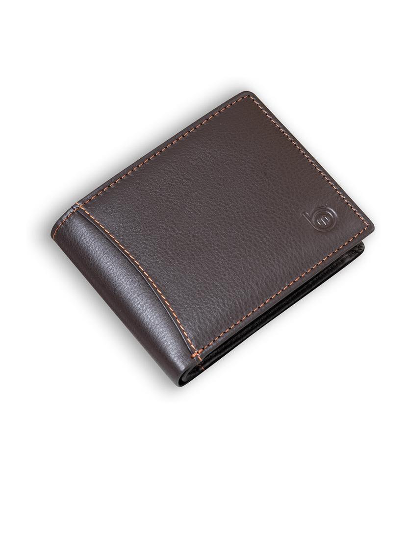 brown genuine leather wallet