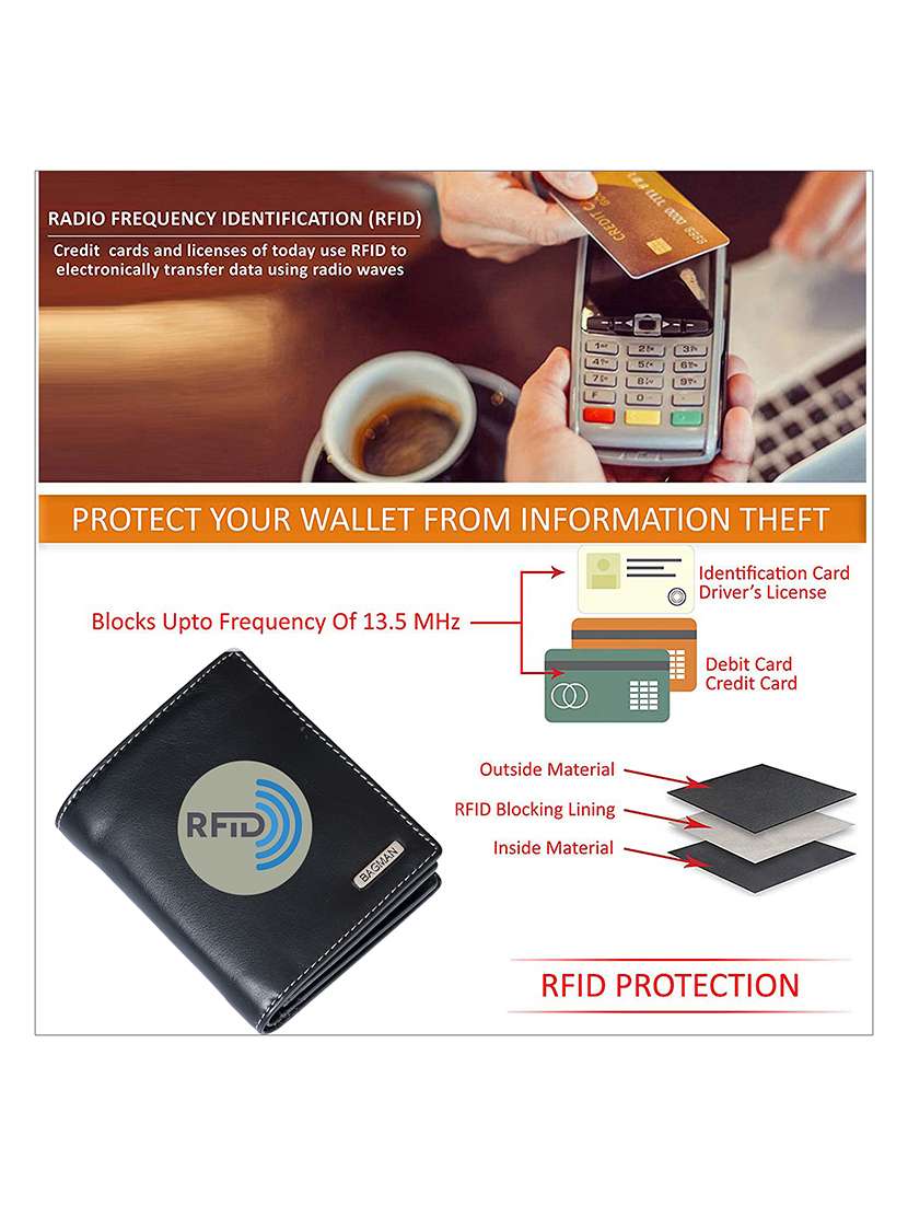 black genuine leather wallet - 21556692 -  Standard Image - 4