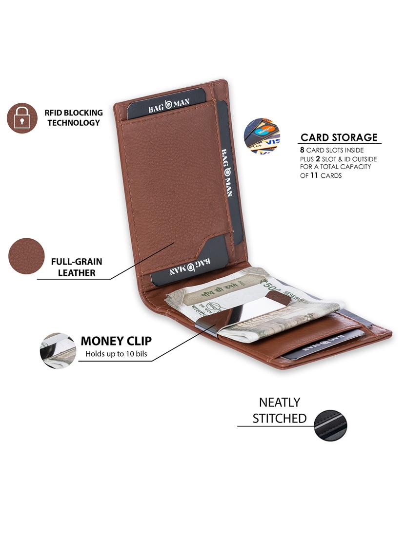 tan genuine leather wallet - 21556696 - Standard Image - 1