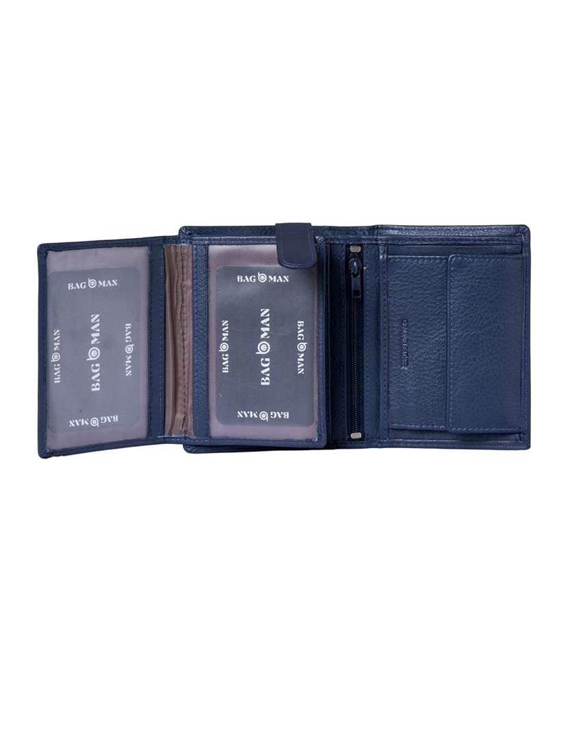 blue genuine leather wallet - 21556705 -  Standard Image - 4