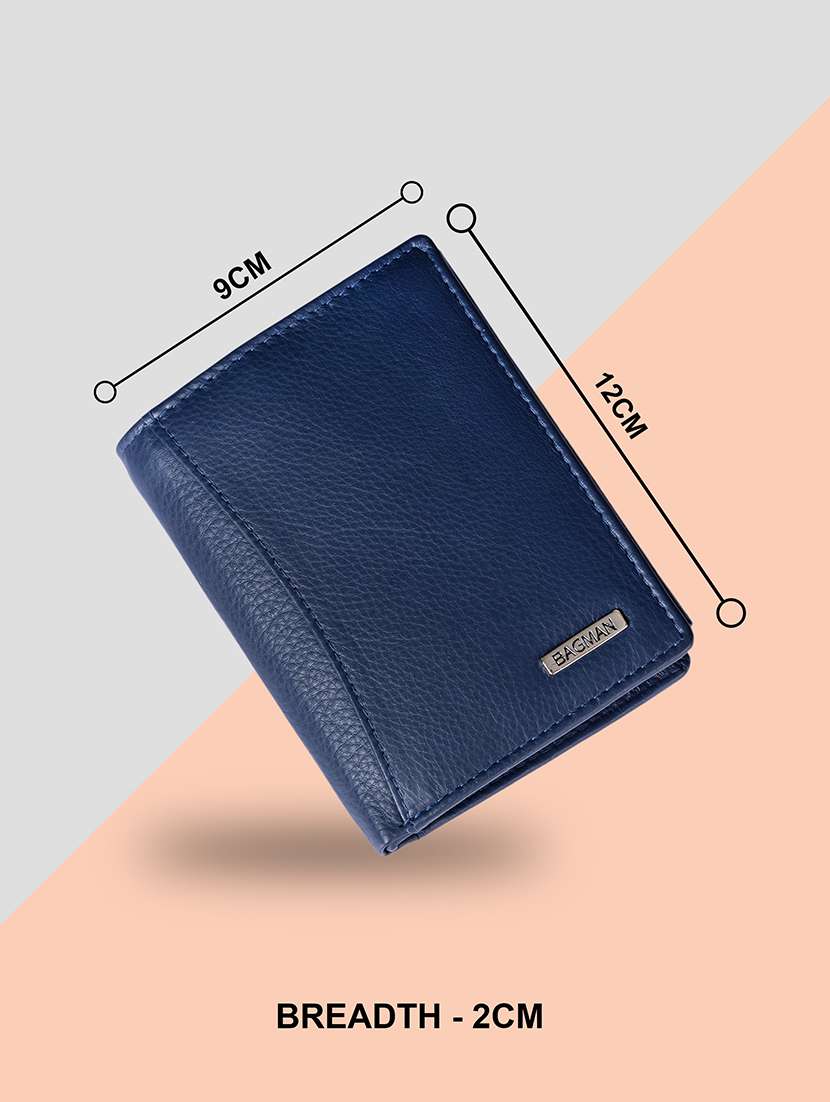 blue genuine leather wallet - 21556711 -  Standard Image - 1
