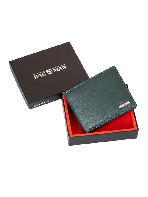 green genuine leather wallet - 21556714 - Standard Image - 0