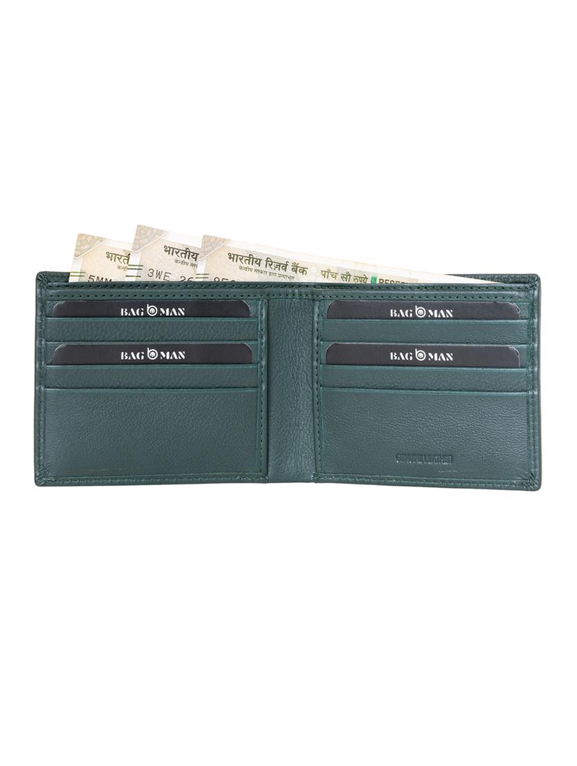 green genuine leather wallet - 21556714 - Standard Image - 1