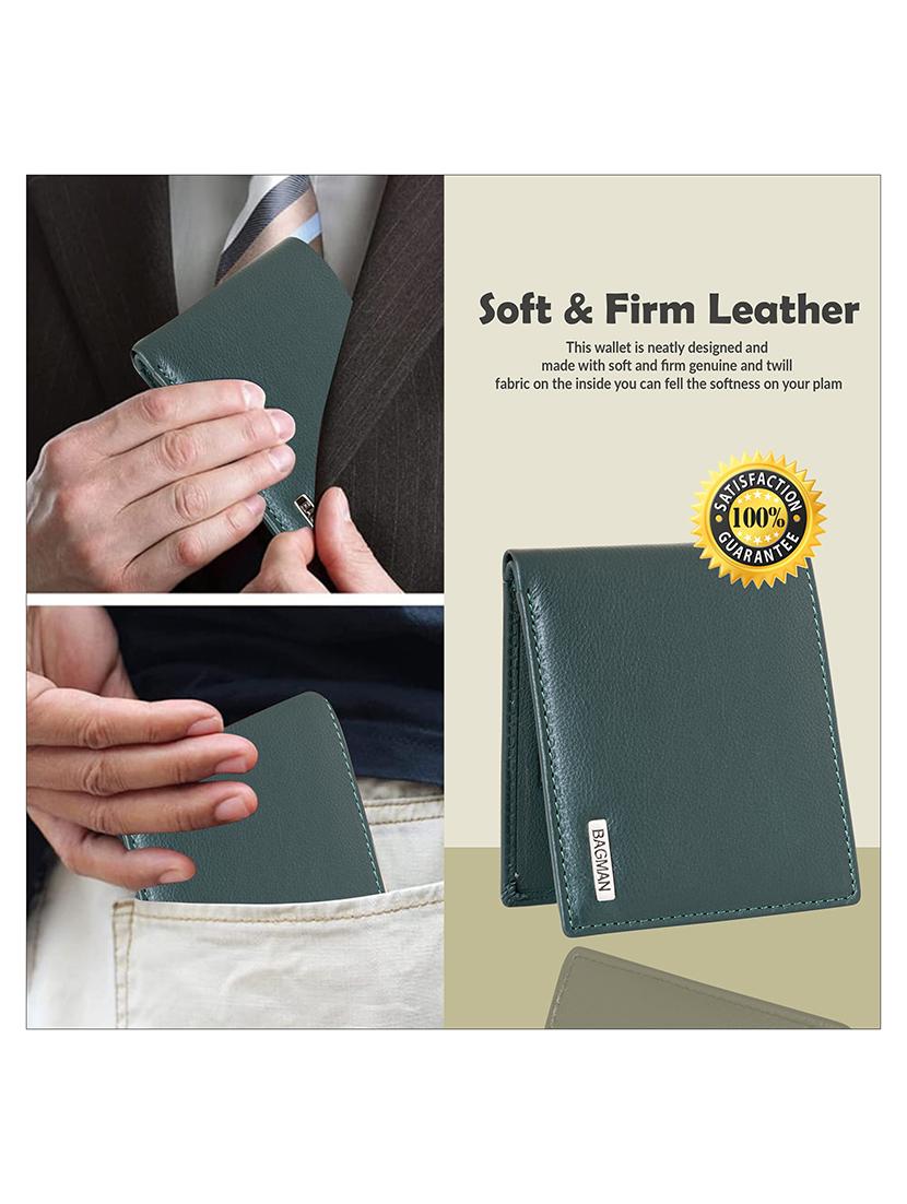 green genuine leather wallet - 21556714 - Standard Image - 4