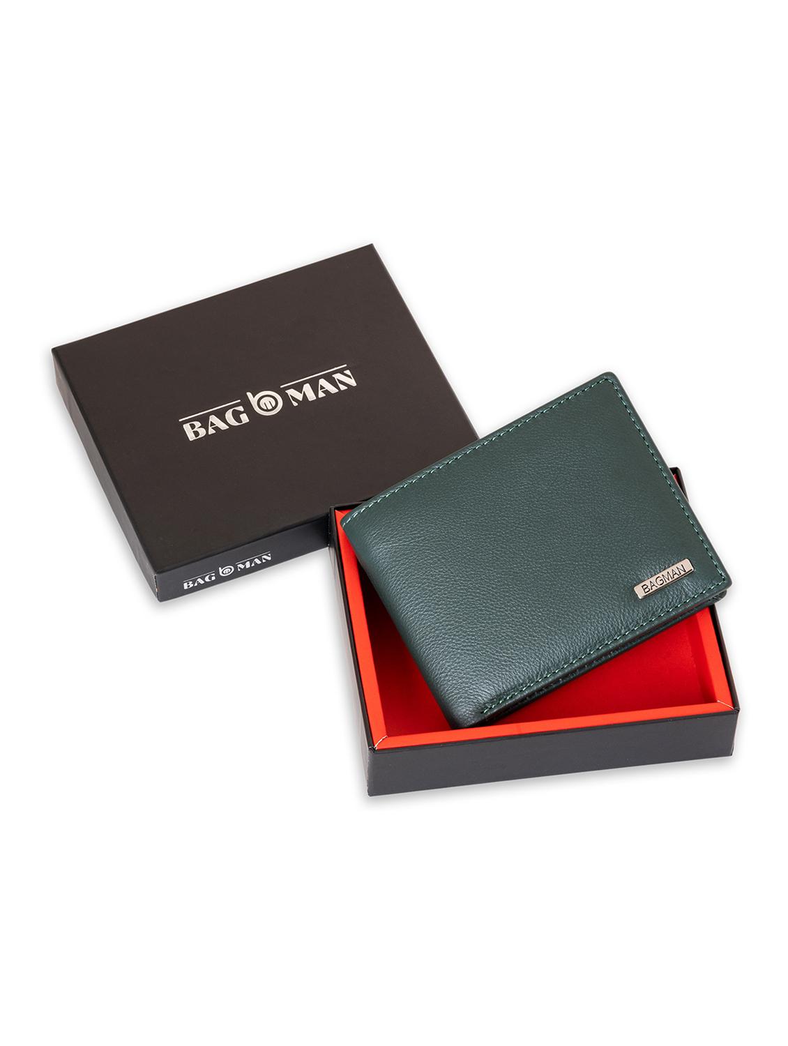 green genuine leather wallet - 21556716 - Standard Image - 1
