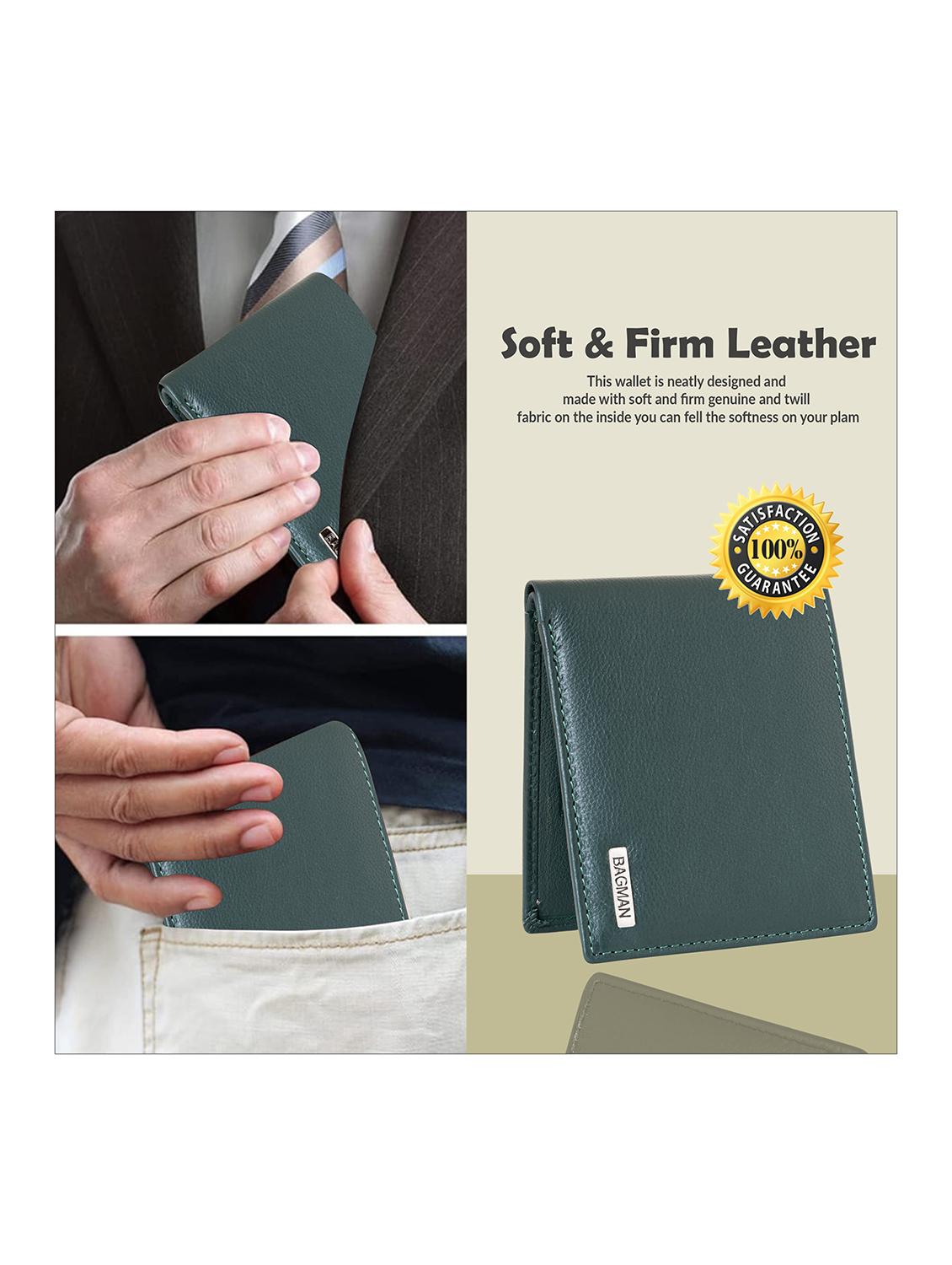 green genuine leather wallet - 21556716 - Standard Image - 4