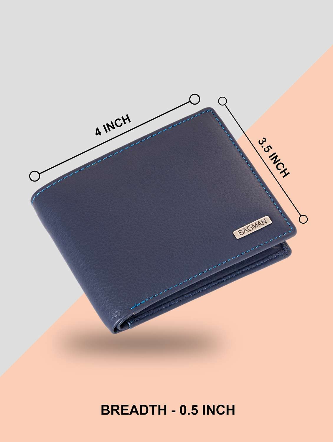 blue genuine leather wallet - 21556721 -  Standard Image - 4