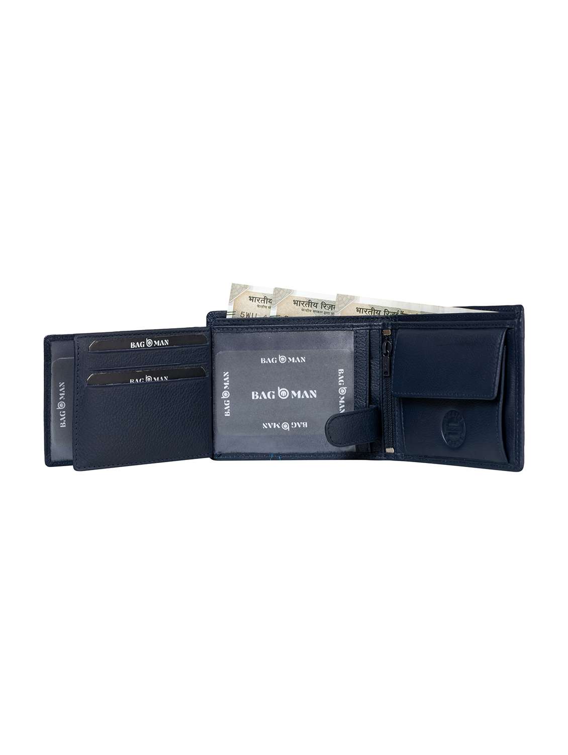 blue genuine leather wallet - 21556738 -  Standard Image - 4