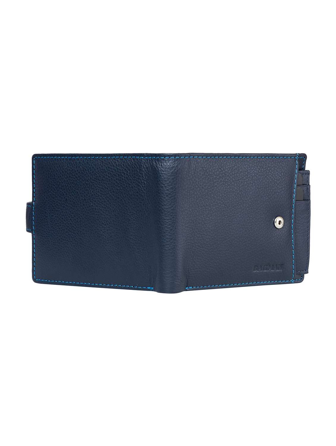 blue genuine leather wallet - 21556748 -  Standard Image - 1