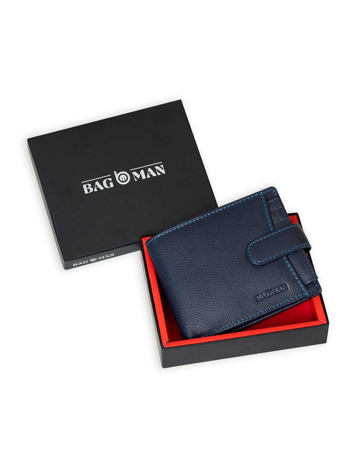 blue genuine leather wallet - 21556756 -  Standard Image - 1